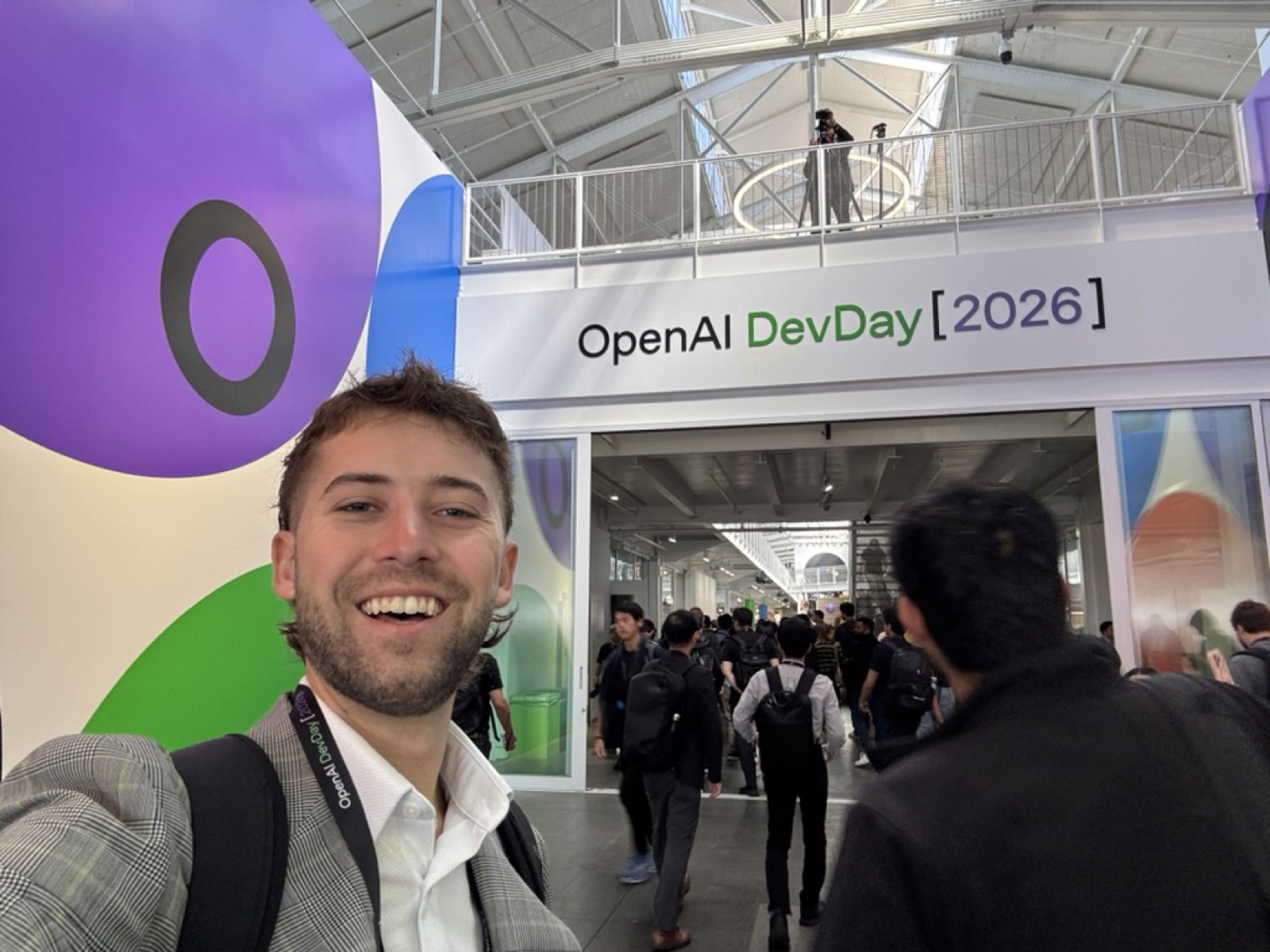 Ryan Mish at the DevDay entrance.